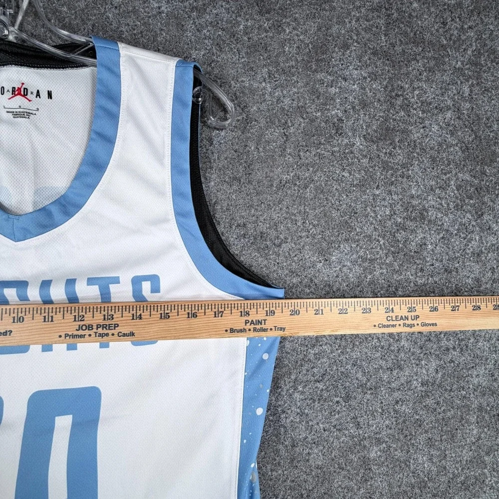 Air Jordan Basketball Jersey & Shorts Men L/M White Blue Performance Knights #20